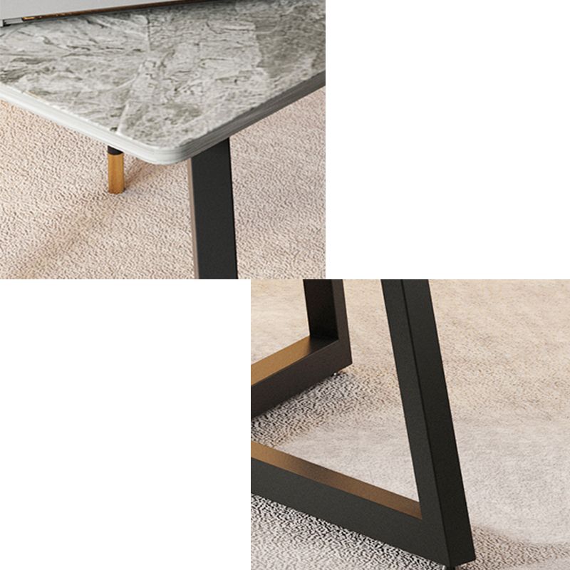 Contemporary Style Sintered Stone Desk Metal Sled Base Office Desk Clearhalo 'furn' 'furn_office_desk' 'Furniture' 'Office Desks' 'Office Furniture' 'office_desk' 1200x1200_c3a5a4ad-0a51-4f11-bd4c-5511413b7b95