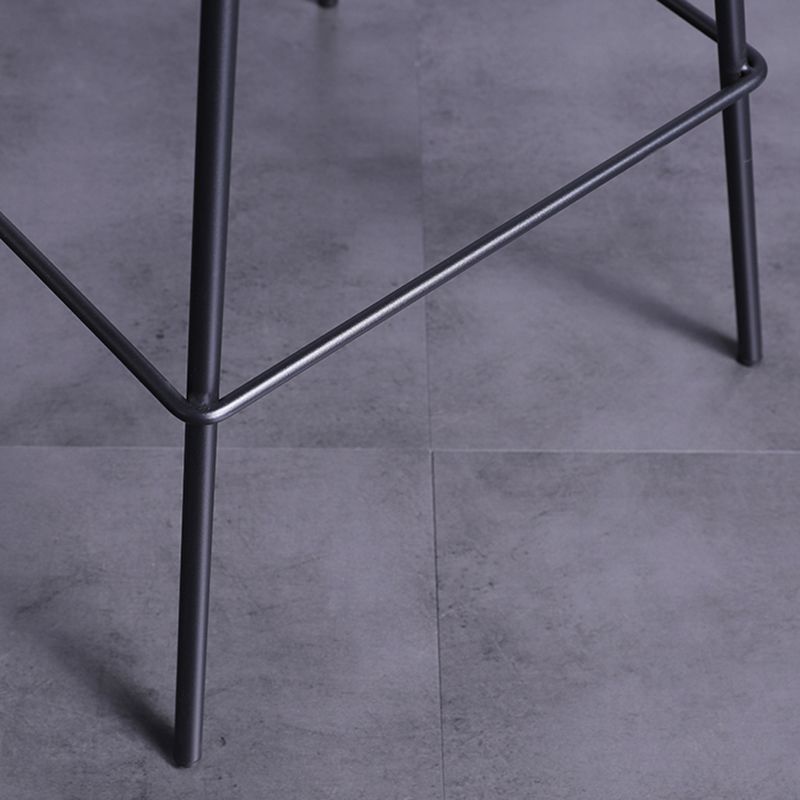 Industrial White Upholstered Barstool Black Indoor Tall Stool with Bucket Seat Clearhalo 'Bar Furniture' 'Bar Stools' 'bar_stools' 'furn' 'furn_bar_stools' 'furniture_bar_stools' 'Kitchen & Dining Furniture' 'kitchen&dining_furn' 'kitchen' 'kitchen_furn' Furniture' 1200x1200_c3a60776-ec7f-43fc-8c7c-8f0fbfdb6ce1