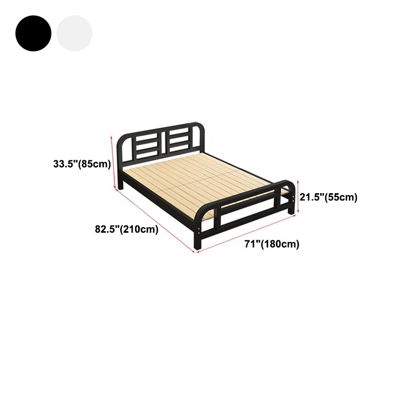 Letto standard metallico glam con testiera a frame aperto, 78 pollici
