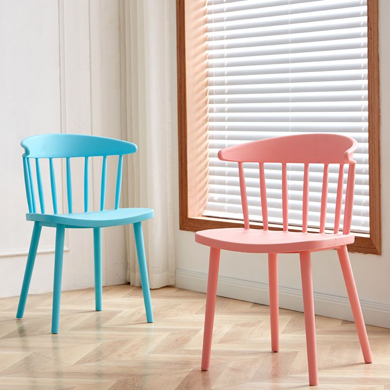 Scandinavian Plastic Armless Chair Windsor Back Restaurant Chair Clearhalo 'Dining Chairs' 'Dining Tables & Seating' 'dining_chair' 'furn' 'furn_dining_chair' 'Furniture' 'furniture_dining_chair' 'Kitchen & Dining Furniture' 1200x1200_c3a7a81b-69df-4890-b163-5090e3c5ce78