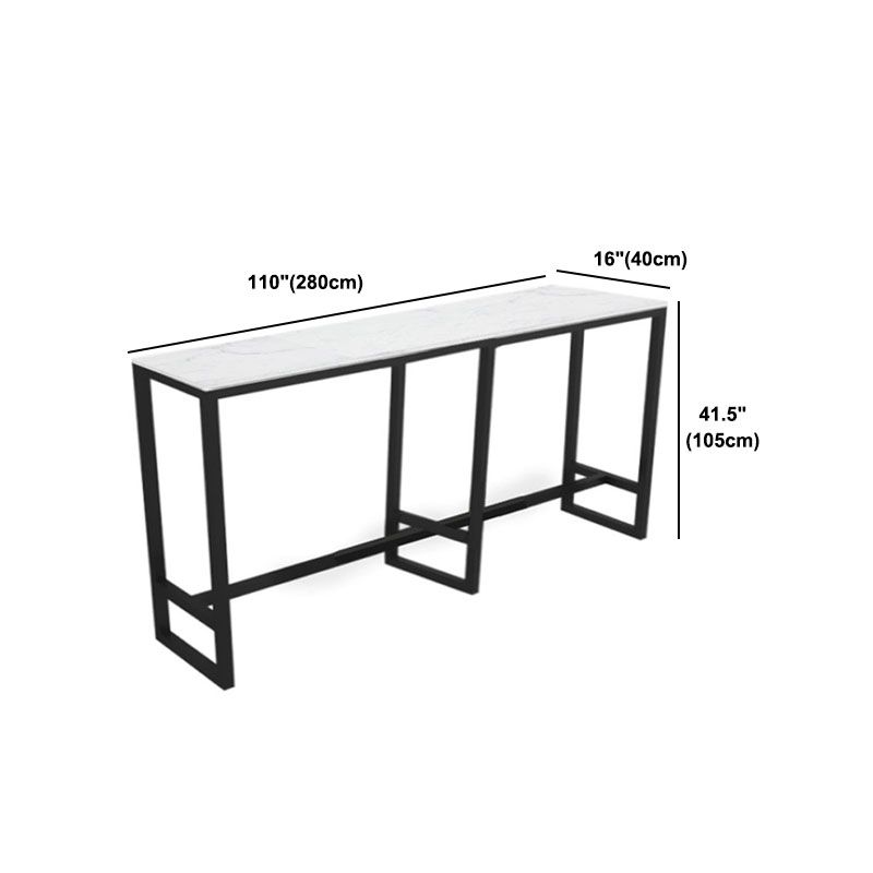Modern 1/7 Pieces Bar Table Set Rectangle Stone Counter Table with Stools for Living Room Clearhalo 'Bar Furniture' 'furn' 'furn_home_bar_bar_sets' 'Furniture' 'Home Bars & Bar Sets' 'home_bar_bar_sets' 'Kitchen & Dining Furniture' 1200x1200_c3a7a98b-4a6f-4284-9a30-1daaa54b4464
