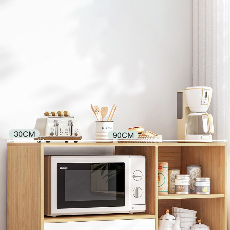 Sideboard di stoccaggio aperto moderno sideboard in legno ingegnerizzato per soggiorno