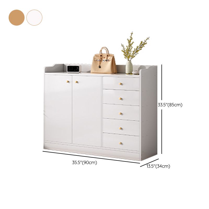 Minimalist Wooden Accent Cabinet Bar Pulls Handle Design Storage Cabinet
