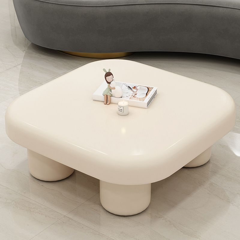 Wood Square Coffee Cocktail Table White 4 Legs Coffee or End Table Clearhalo 'Coffee & Accent Tables' 'Coffee Tables' 'coffee_tables' 'furn' 'furn_coffee_tables' 'Furniture' 'Living Room Furniture' 1200x1200_c3aad368-ef9c-4712-aa31-63b50998cdc1