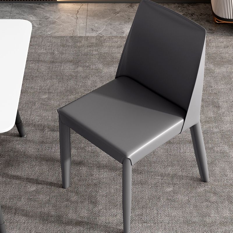 Glam Leather Kitchen and Dining Room Chair Solid Back Chair(Set of 2) Clearhalo 'Dining Chairs' 'Dining Tables & Seating' 'dining_chair' 'furn' 'furn_dining_chair' 'Furniture' 'furniture_dining_chair' 'Kitchen & Dining Furniture' 1200x1200_c3ab867d-f8cb-4bb3-82a9-f70ed3e68795