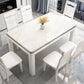 Mid-Century Home Marble Dining Table Rectangle Shape Table with 4 Legs Base Clearhalo ' dining_table' 'Dining Tables & Seating' 'Dining Tables' 'furn' 'furn_dining_table' 'Furniture' 'furniture_dining_table' 'Kitchen & Dining Furniture' 'kitchen&dining_furn' 'kitchen' 'kitchen_dining_table' 1200x1200_c3ada6d4-f8f6-4fca-9d0f-781495d3748b