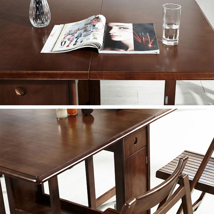 Mid-Century Modern Dining Room Table Rubberwood Solid Wood Table with Wood Base Clearhalo ' dining_table' 'Dining Tables & Seating' 'Dining Tables' 'furn' 'furn_dining_table' 'Furniture' 'furniture_dining_table' 'Kitchen & Dining Furniture' 'kitchen&dining_furn' 'kitchen' 'kitchen_dining_table' 1200x1200_c3aff0be-1bbb-4836-93aa-e35235d09cfa