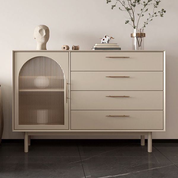 40-inch Height Wood Sideboard Simple Style 1 Door and 4 Drawer Cupboard for Living Room Clearhalo 'buffet_sideboard' 'Buffets & Sideboards' 'furn' 'furn_buffet_sideboard' 'Furniture' 'Kitchen & Dining Furniture' 1200x1200_c3b072f1-8e1c-4ff5-a19f-0913ec037941