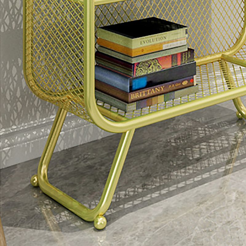 Metal Glam Book Shelf Closed Back Shelf Bookcase with Shelves