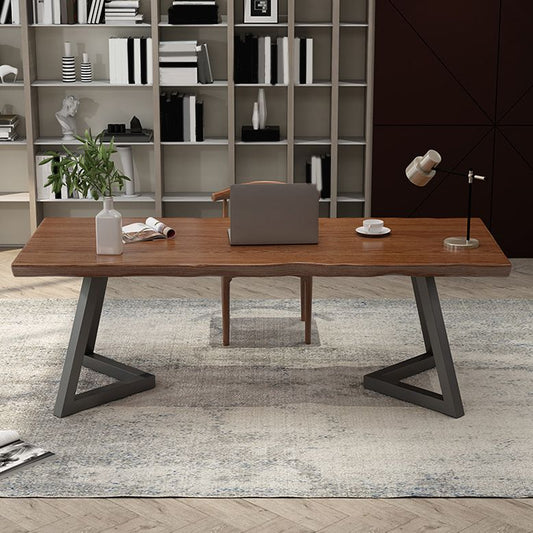 Juego de mesa de madera rectangular de estilo industrial 1/2 piezas de comedor para cocina