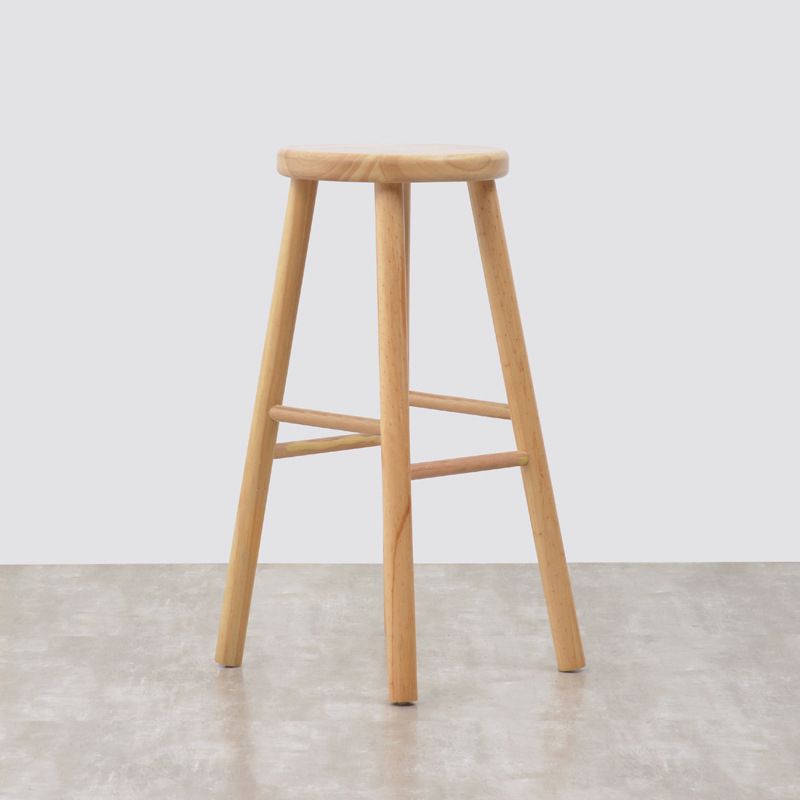 Sala de estar Simple Wood Barstool de 4 patas taburete con pedal