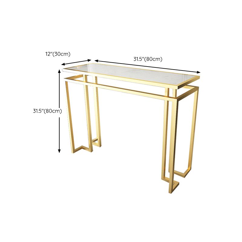 Mesa de acento glamoroso mesa de sofá de acabado antiguo con estante