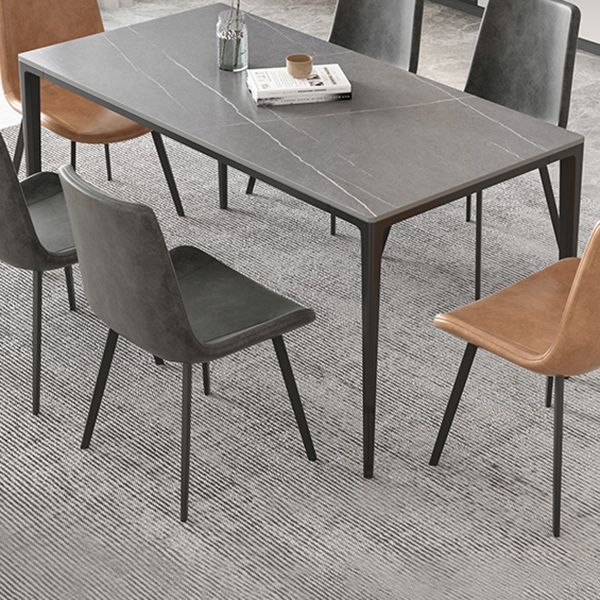 Ensemble de table à manger contemporaine 1/4/5/7 pièces Table à manger rectangulaire avec chaises sans accoudoirs