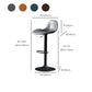 Modern Adjustable Leather Bar Stool Footrest Swivel Dining Stool for Living Room