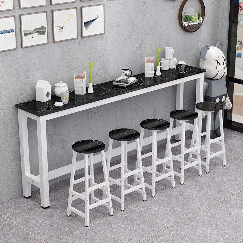Contemporary Bar Dining Table Rectangle Bar Table with Trestle Base Clearhalo 'Bar Furniture' 'Bar Tables' 'bar_tables' 'furn' 'furn_bar_tables' 'Furniture' 'furniture_bar_tables' 'Kitchen & Dining Furniture' 1200x1200_c3b5dc3d-cf25-4d29-8672-4c9eecaa41bc