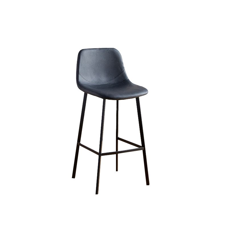 Faux Leather Armless Counter Stool Modern Style Low Back Bar Stool for Indoor Clearhalo 'Bar Furniture' 'Bar Stools' 'bar_stools' 'furn' 'furn_bar_stools' 'Furniture' 'Kitchen & Dining Furniture' 1200x1200_c3b6929a-dccc-4ea8-ab07-73519fc3f5ba
