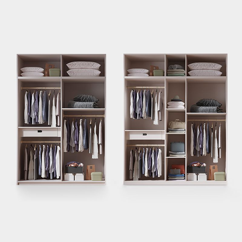 Contemporary Wooden Wardrobe White Colour Soft Close Door Wardrobe Closet Clearhalo 'Armoires & Wardrobes' 'armoires_wardrobes' 'Bedroom Furniture' 'furn' 'furn_armoires_wardrobes' 'Furniture' 1200x1200_c3b6fc03-ad83-448f-8330-2e9eafbc69ed