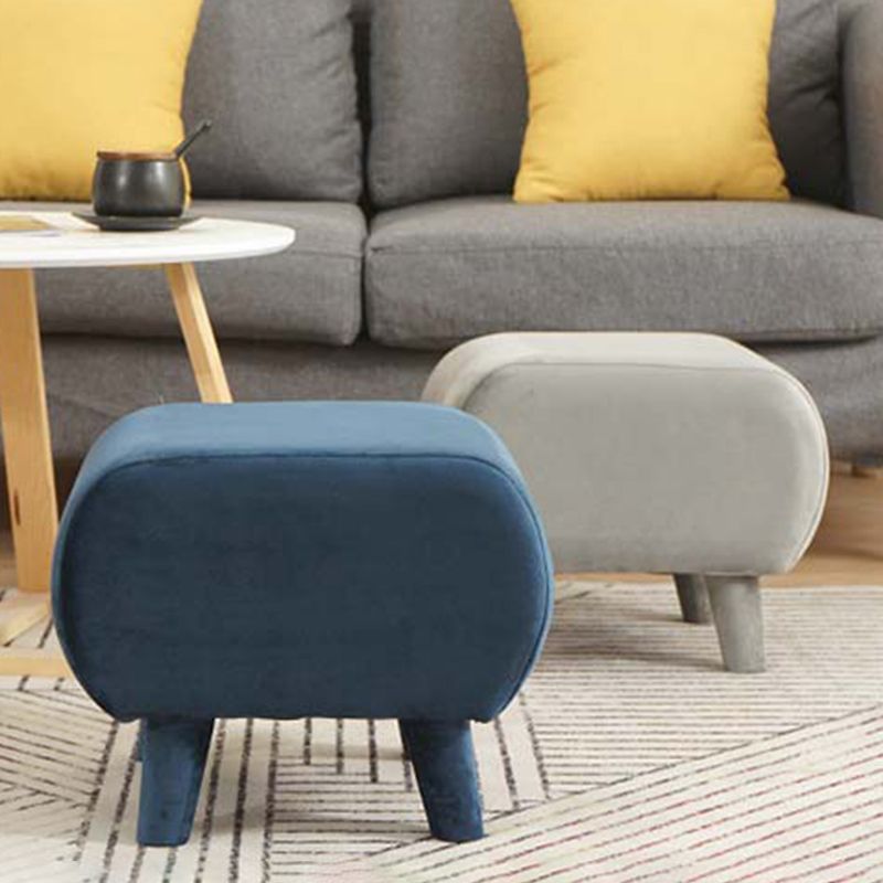 Stylish Indoor Velvet Ottoman Solid Color Stain Resistant Footstool Ottoman Clearhalo 'furn' 'furn_ottomans_poufs' 'Furniture' 'Living Room Furniture' 'Ottomans & Poufs' 'ottomans_poufs' 1200x1200_c3b7cdab-bd30-45e1-9420-daf3cab91833