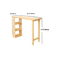 Glam Juego de mesa de bar de 1/2/3 piezas, mesa de bar rectangular con taburetes altos de madera para el hogar
