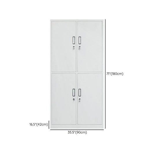 Modern Metal Wardrobe for Home Matte Finish Cabinet with Hinged Doors