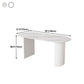 Stone Top Table Contemporary Dining Table with Sled Base in White Clearhalo 'Dining Tables & Seating' 'Dining Tables' 'dining_table' 'Furniture' 'furniture_dining_table' 'Kitchen & Dining Furniture' 'kitchen' 'kitchen_dining_table' 1200x1200_c3b9efba-6124-4cbc-beda-a4fe619cf933
