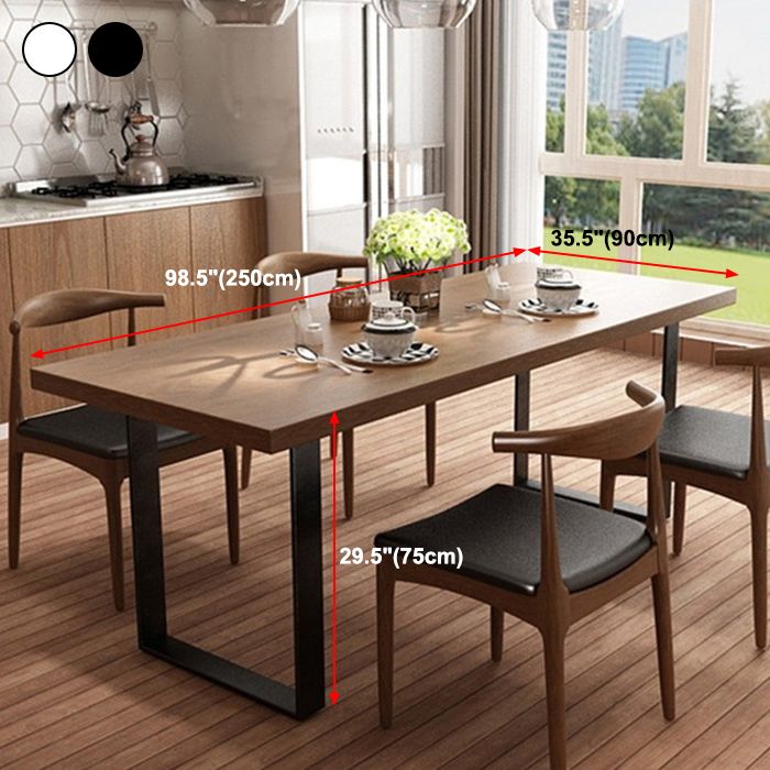 Contemporary Wood Dining Table Rectangle Dining Table with Sled Base Clearhalo ' dining_table' 'Dining Tables & Seating' 'Dining Tables' 'furn' 'furn_dining_table' 'Furniture' 'furniture_dining_table' 'Kitchen & Dining Furniture' 'kitchen&dining_furn' 'kitchen' 'kitchen_dining_table' 1200x1200_c3ba6021-7aa4-4c04-be5a-1ceeeb31793e