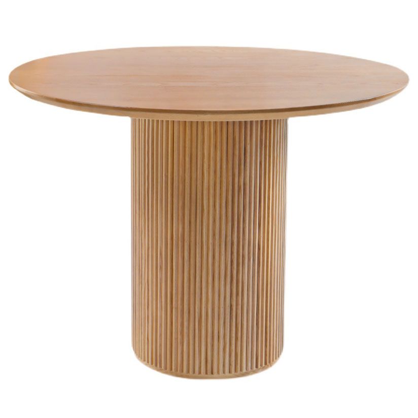 Round Table Solid Wood Contemporary Style Dining Table for Home Kitchen Clearhalo 'Dining Tables & Seating' 'Dining Tables' 'dining_table' 'furn' 'furn_dining_table' 'Furniture' 'Kitchen & Dining Furniture' 1200x1200_c3ba9f8e-90fa-47c6-9d79-d4a5e953bef3