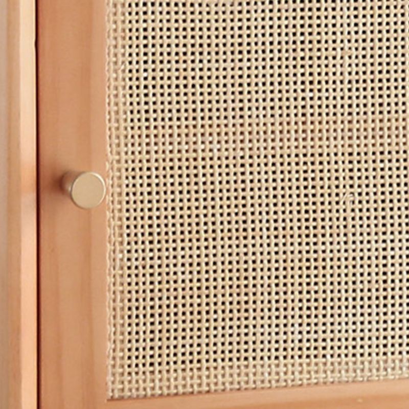 Gabinete contemporáneo de ratán de la mesita de noche del estante inferior con cajón para el dormitorio