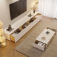 Nordischer weißer TV-Schrank, modernes, einfaches Wohnzimmer, minimalistischer Boden-TV-Schrank