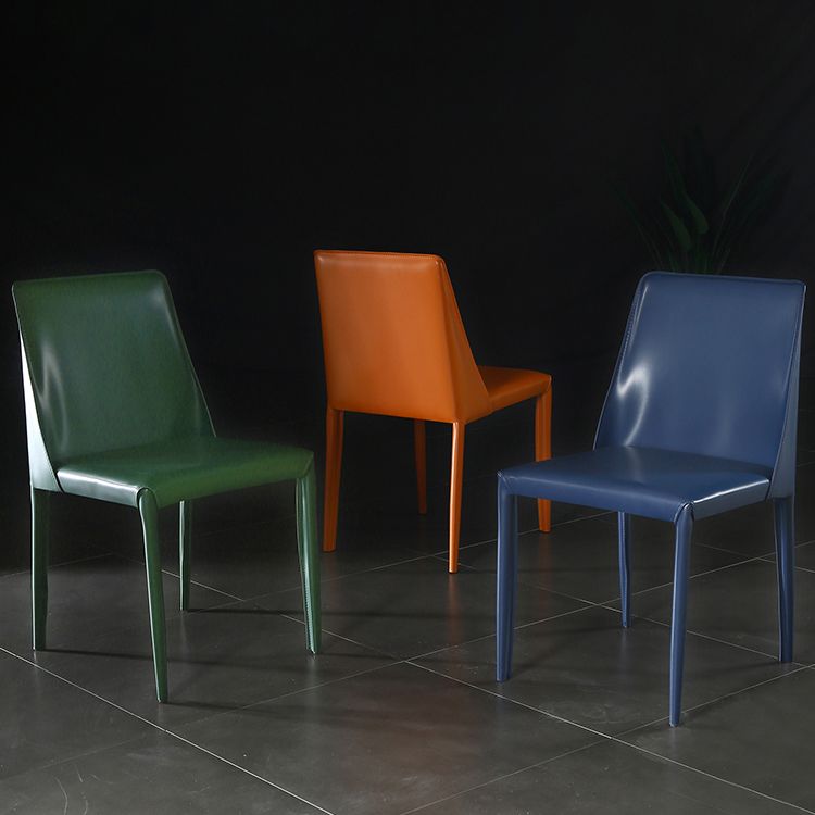 Contemporary Leather Dining Room Chairs Upholstered Armless Dining Chairs for Home Use Clearhalo ' kitchen&dining_furn' 'Dining Chairs' 'Dining Tables & Seating' 'dining_chair' 'furn' 'furn_dining_chair' 'Furniture' 'furniture_dining_chair' 'Kitchen & Dining Furniture' 'kitchen' 1200x1200_c3bbe3e0-09d7-45a0-a8f0-784d2605c7f3