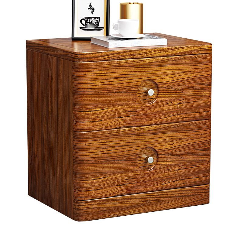 Comodino di accento contemporaneo 2 cassetti tavolo da notte in legno per casa