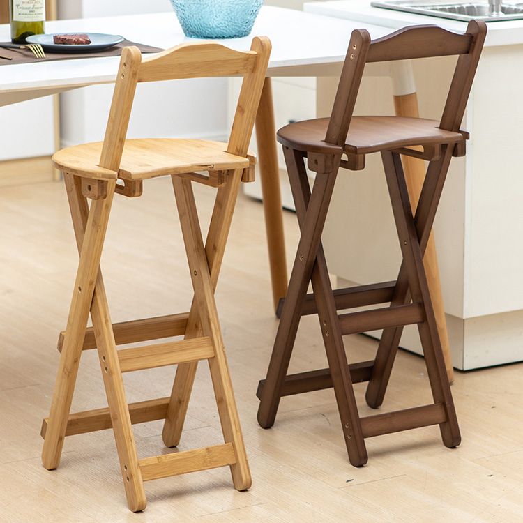 Modern Folding Armless Counter Stool Wood Living Room Bar Stool with Footrest Clearhalo 'Bar Furniture' 'Bar Stools' 'bar_stools' 'furniture_bar_stools' 'Kitchen & Dining Furniture' 'kitchen&dining_furn' 'kitchen' 'kitchen_furn' Furniture' 1200x1200_c3bc886d-d0e2-44c9-819b-7efe6a56f46f
