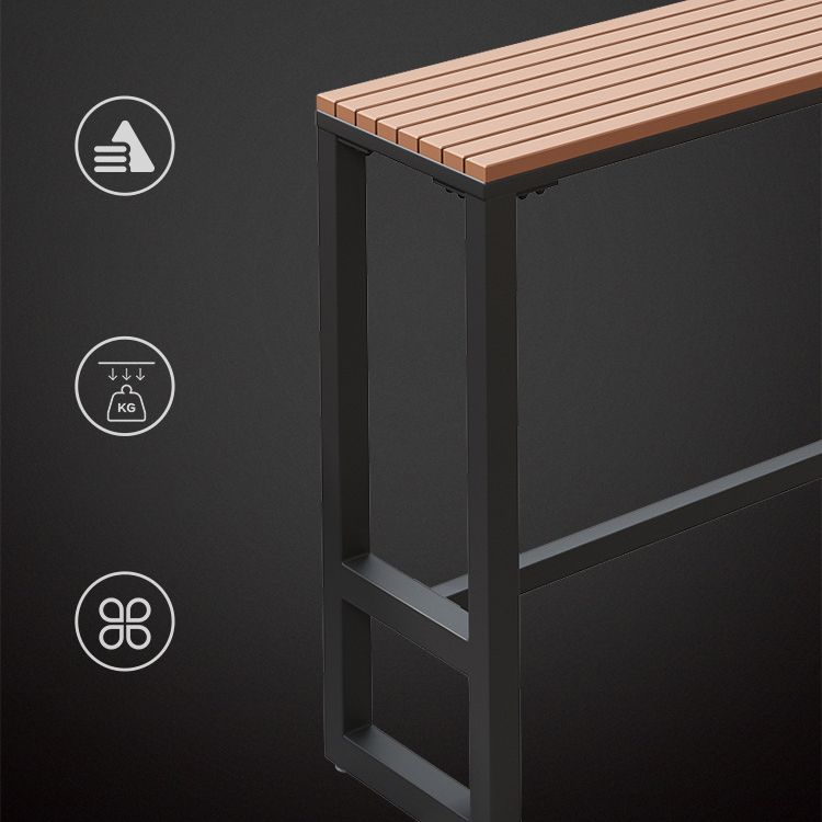 1/2/5 Pieces Modern Bar Table Set Rectangle Plastic Wood Counter Table with High Stools Clearhalo 'Bar Furniture' 'furn' 'furn_home_bar_bar_sets' 'Furniture' 'Home Bars & Bar Sets' 'home_bar_bar_sets' 'Kitchen & Dining Furniture' 1200x1200_c3bf3bbe-c187-4873-8914-0543da6b02d8