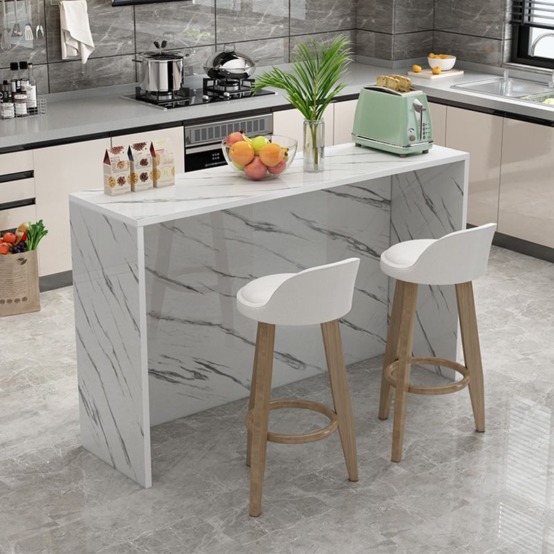 Matte Finish Manufactured Wood Pub Table Rectangle Bistro Table for Living Room Clearhalo 'Bar Furniture' 'Bar Tables' 'bar_tables' 'furn' 'furn_bar_tables' 'Furniture' 'Kitchen & Dining Furniture' 1200x1200_c3c10a6d-ccc6-4307-b19f-6cde22cd3925