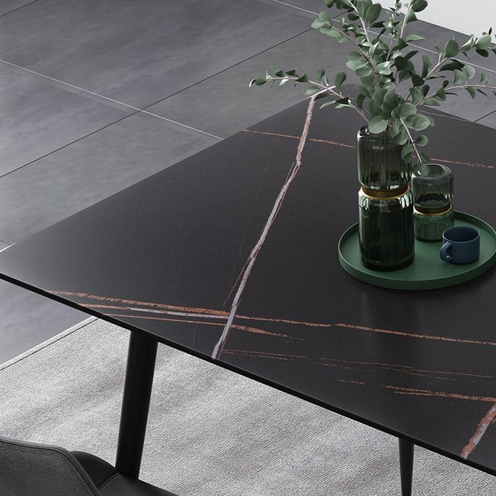 Sintered Stone Industrial Dining Table 4 Legs Base Rectangle Table for Home Clearhalo ' dining_table' 'Dining Tables & Seating' 'Dining Tables' 'furn' 'furn_dining_table' 'Furniture' 'furniture_dining_table' 'Kitchen & Dining Furniture' 'kitchen&dining_furn' 'kitchen' 'kitchen_dining_table' 1200x1200_c3c21f3f-82f5-4369-9e08-225846a4282b