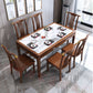 Rectangle Wood Color Dining Table Sintered Stone Table Mid-Century with 4 Legs Clearhalo ' dining_table' 'Dining Tables & Seating' 'Dining Tables' 'furn' 'furn_dining_table' 'Furniture' 'furniture_dining_table' 'Kitchen & Dining Furniture' 'kitchen&dining_furn' 'kitchen' 'kitchen_dining_table' 1200x1200_c3c2475c-49da-4ed4-9e77-9a4246a07e8d