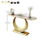1-shelf 31.5" Tall Console Table Modern Stone Accent Table for Hall
