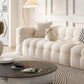 Modernistic Biscuit Back Sofa Tuxedo Arm Loveseat for Living Room