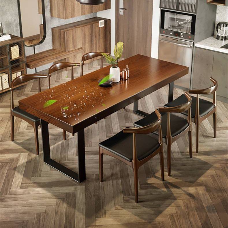 Industrial Solid Wood Furniture 1/4/5/7 Pcs Standard Height Dining Room Table Set Clearhalo 'Dining Room Sets' 'Dining Tables & Seating' 'dining_room_set' 'furn' 'furn_dining_room_set' 'Furniture' 'Kitchen & Dining Furniture' 1200x1200_c3c64e18-cc95-4edc-a14e-f8a83ff3774d