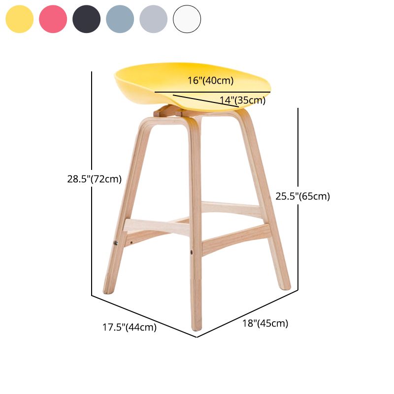 Modern Backless Barstool Indoor Wood Bar Stool with Acrylic Seat Clearhalo 'Bar Furniture' 'Bar Stools' 'bar_stools' 'furn' 'furn_bar_stools' 'furniture_bar_stools' 'Kitchen & Dining Furniture' 'kitchen&dining_furn' 'kitchen' 'kitchen_furn' Furniture' 1200x1200_c3c69c6e-6dfb-425f-9f71-a5b0adf05eec