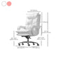 Modern Desk Chair Leather High-Back Computer Chair in Pink/Black/White