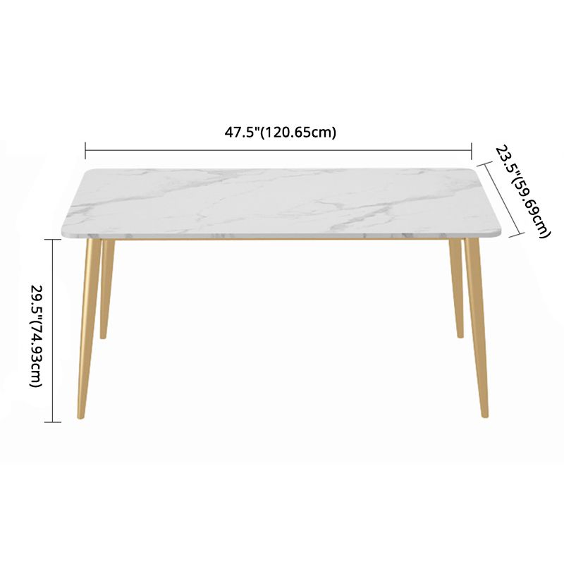 Scandinavian Sintered Stone Dining Table Set White Rectangle Home Use Dining Set Clearhalo 'Dining Room Sets' 'Dining Tables & Seating' 'dining_room_set' 'furn' 'furn_dining_room_set' 'Furniture' 'furniture_dining_room_set' 'Kitchen & Dining Furniture' 'kitchen&dining_furn' 'kitchen' 1200x1200_c3c9186c-7fad-4494-8a98-3d2a2c356e63