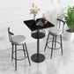 White Glam Style Round Table in Faux Marble and Metal Milk Tea Shop Bar Table Clearhalo 'Bar Furniture' 'Bar Tables' 'bar_tables' 'furn' 'furn_bar_tables' 'Furniture' 'furniture_bar_tables' 'Kitchen & Dining Furniture' 1200x1200_c3c92f65-43e6-40a4-a1dc-3f9d92f18f68