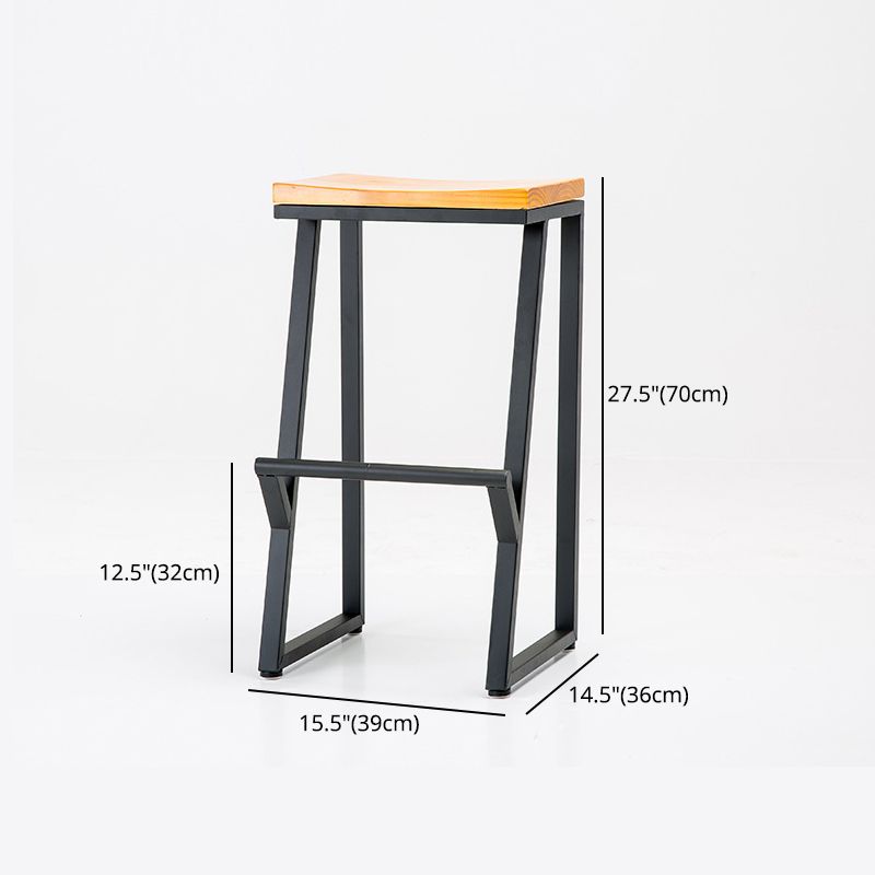 Industrial Bar and Counter Stool Backless Stool with Sled Base in Black Clearhalo 'Bar Furniture' 'Bar Stools' 'bar_stools' 'furn' 'furn_bar_stools' 'Furniture' 'furniture_bar_stools' 'Kitchen & Dining Furniture' 1200x1200_c3cb0ad9-07e5-4e3f-bd23-2f5924cfa88d
