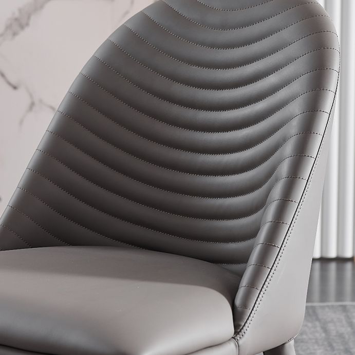 Contemporary Style Upholstered Armless Dining Chairs Solid Back Side Dining Chair Clearhalo ' kitchen&dining_furn' 'Dining Chairs' 'Dining Tables & Seating' 'dining_chair' 'furn' 'furn_dining_chair' 'Furniture' 'furniture_dining_chair' 'Kitchen & Dining Furniture' 'kitchen' 1200x1200_c3cbe85a-1d00-4a73-8de8-6fc1b5beb542