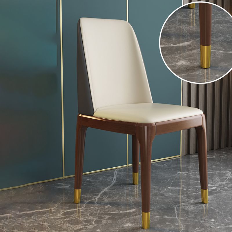 Scandinavian Style Wood Dining Chair Armless Solid Back Dining Chair Clearhalo ' kitchen&dining_furn' 'Dining Chairs' 'Dining Tables & Seating' 'dining_chair' 'furn' 'furn_dining_chair' 'Furniture' 'furniture_dining_chair' 'Kitchen & Dining Furniture' 'kitchen' 1200x1200_c3cea41b-88ef-47f0-9c98-d1a5b6433625