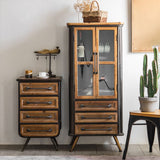 Black Metal Display Stand Glass Doors Traditional Curio Cabinet Clearhalo 'Display & China Cabinets' 'display_china_cabinets' 'furn' 'furn_display_china_cabinets' 'Furniture' 'Kitchen & Dining Furniture' 1200x1200_c3cf5827-0fd5-4ec9-b866-0b03b8cc7e14