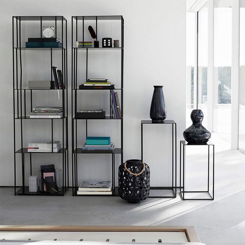 Square Metallic End Table Set Minimalist Frame Sofa Side Table