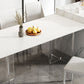 Acrylic Contemporary Rectangular Dining Table Sintered Stone Table with Acrylic base Clearhalo ' dining_table' 'Dining Tables & Seating' 'Dining Tables' 'furn' 'furn_dining_table' 'Furniture' 'furniture_dining_table' 'Kitchen & Dining Furniture' 'kitchen&dining_furn' 'kitchen' 'kitchen_dining_table' 1200x1200_c3d0f7ba-ba88-4b9d-8ef7-ee27dde36af4