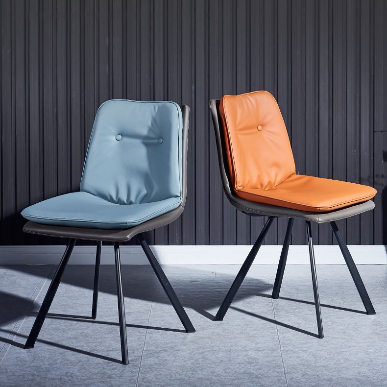 Contemporary Style Metal Dining Chair Dining Armless Side Chair for Kitchen Clearhalo ' kitchen&dining_furn' 'Dining Chairs' 'Dining Tables & Seating' 'dining_chair' 'furn' 'furn_dining_chair' 'Furniture' 'furniture_dining_chair' 'Kitchen & Dining Furniture' 'kitchen' 1200x1200_c3d0fdca-6aab-48be-9ccd-31790fb1b41a